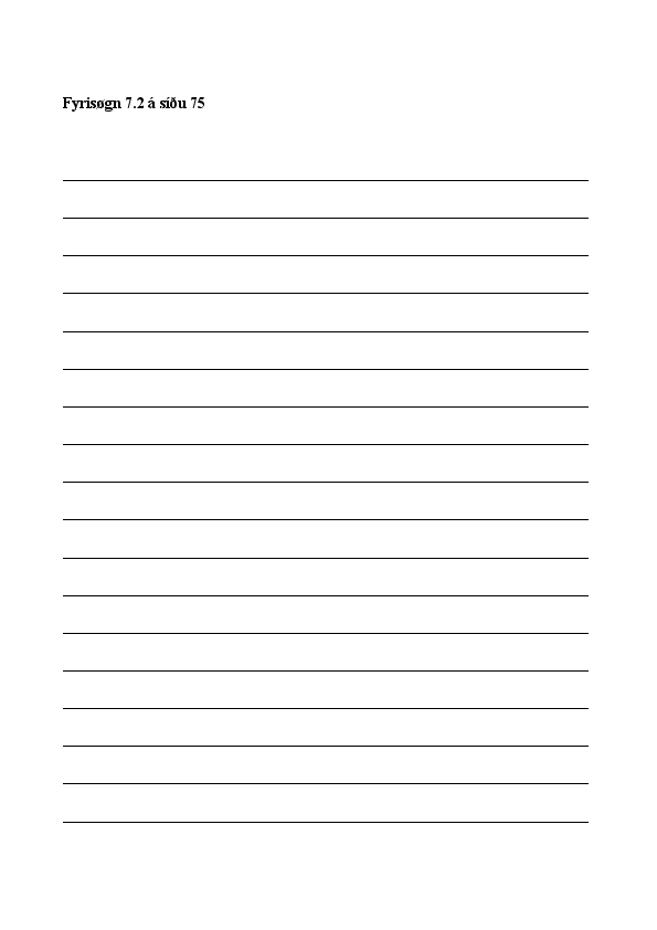 Fyrisøgn 7.2 síða 75