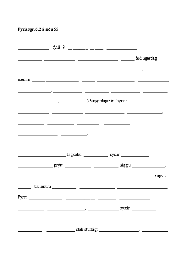 Fyrisøgn 6.1 síða 55
