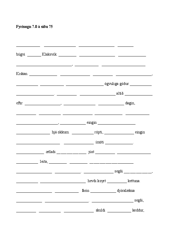 Fyrisøgn 7.0 síða 75